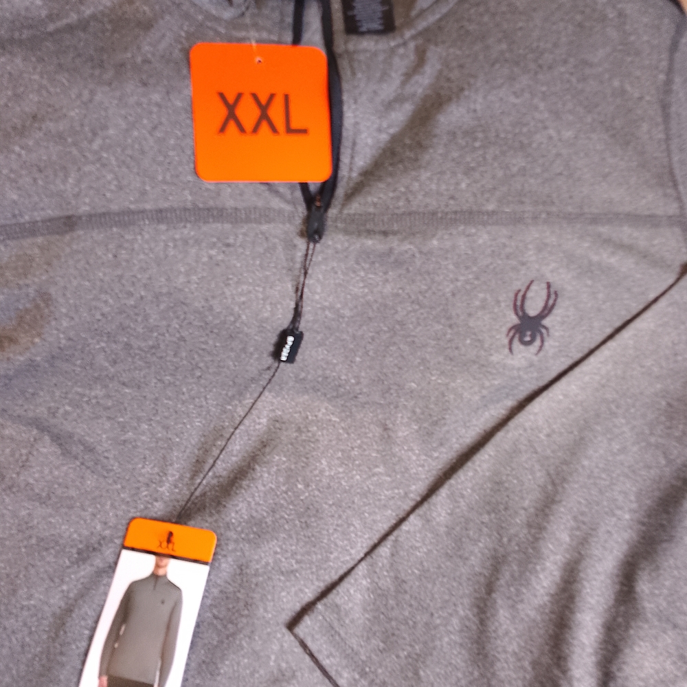 Gray Quarter-Zip Pullover with Logo